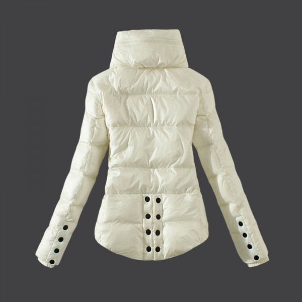 Moncler Donna Giù cappotto bianco Presa M1037